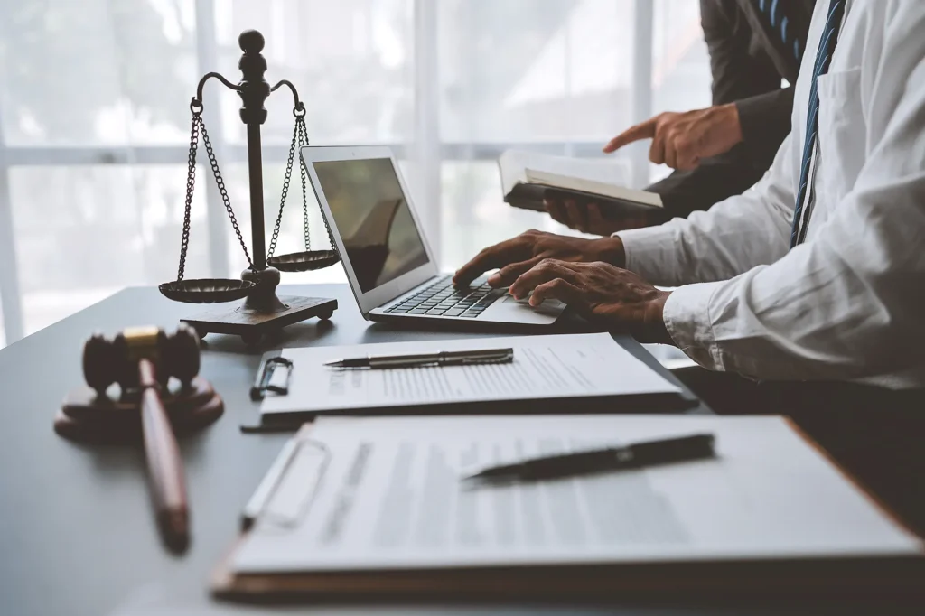 law office lawyers working together